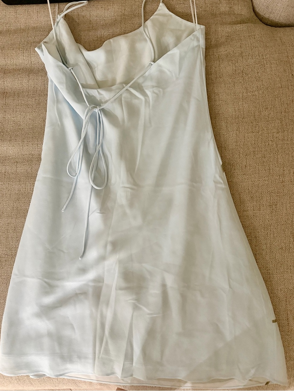 Abercrombie & Fitch Light Blue Floral Slip Mini Dress - Picture 3 of 4